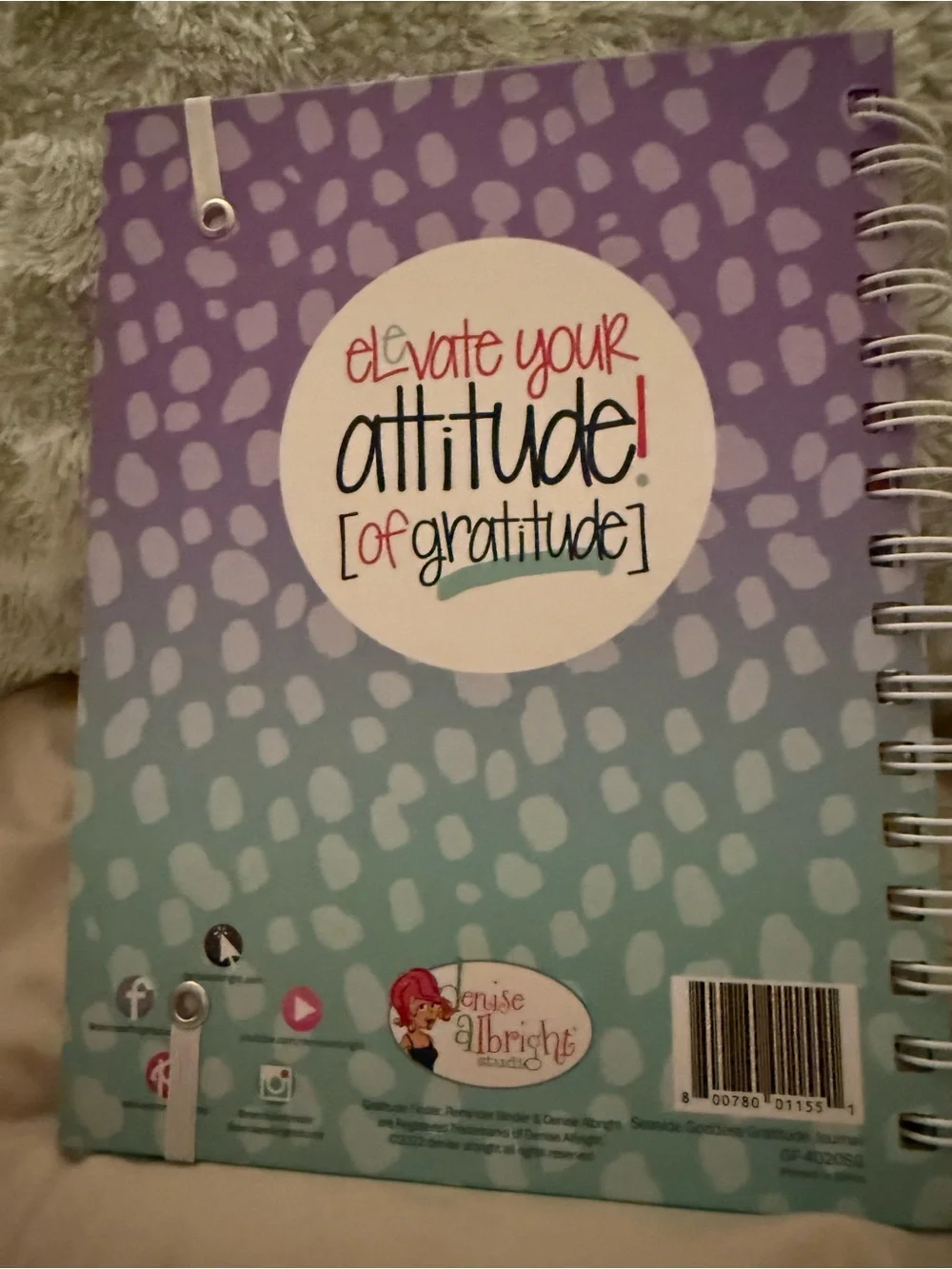 Gratitude Finder Spiral Journal by - Purple & Teal
